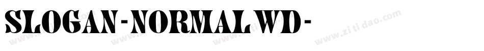 Slogan-Normal Wd字体转换
